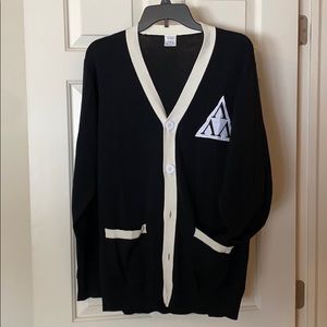 Black/White Lamda Lamda Lamda cardigan
